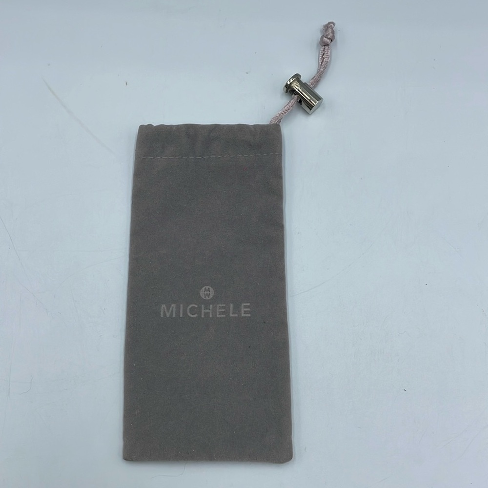 Michele gray velour watch pouch